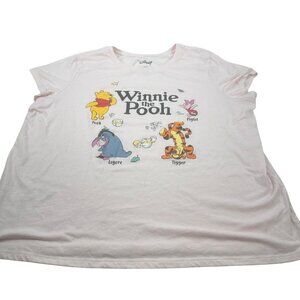 Disney Women's Size XXL T-Shirt Winnie The Pooh And Characters Pink Preowned